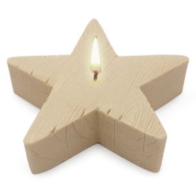 Molde estrella textura madera