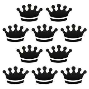 Autocollants d’emballage couronnes noires Autocollants d’emballage couronnes noires
