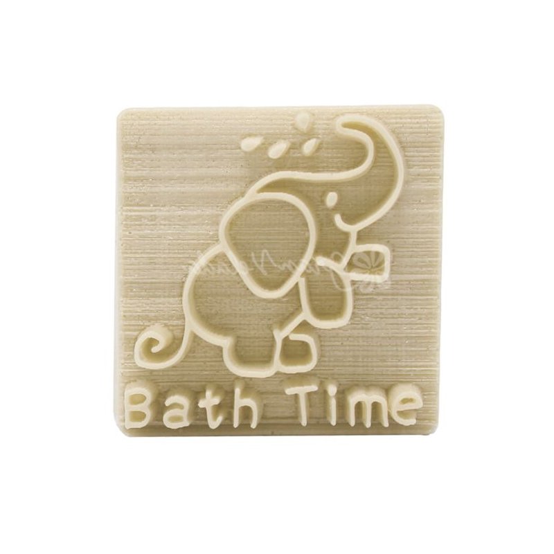 Sello infantil elefante bath time