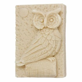 Molde jabon con relieve de buho Molde jabon con relieve de buho