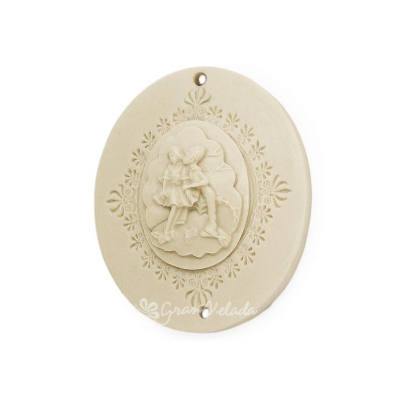 Molde para figuras de escaiola, Medalha de Decoraçao Floral