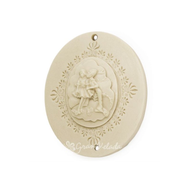 Molde para figuras de escayola, Medallón San Valentín.