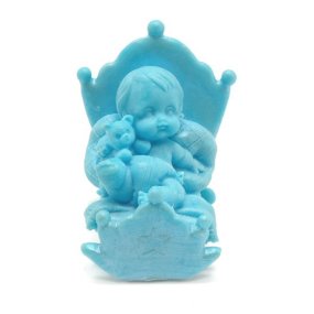 Molde silicone bebe em berço