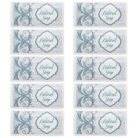 Autocollants bleu savon naturel Autocollants bleu savon naturel