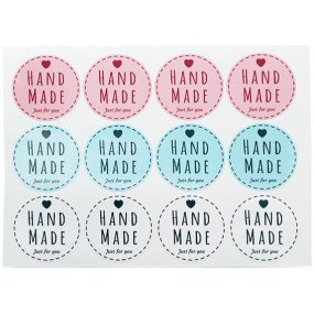 Stickers redondos hand made casual Stickers redondos hand made casual