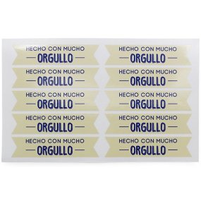 Pegatinas hecho con mucho orgullo Pegatinas hecho con mucho orgullo