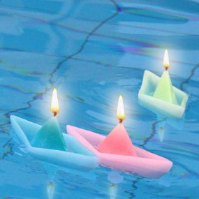 Molde barquito de papel para velas Molde barquito de papel para velas