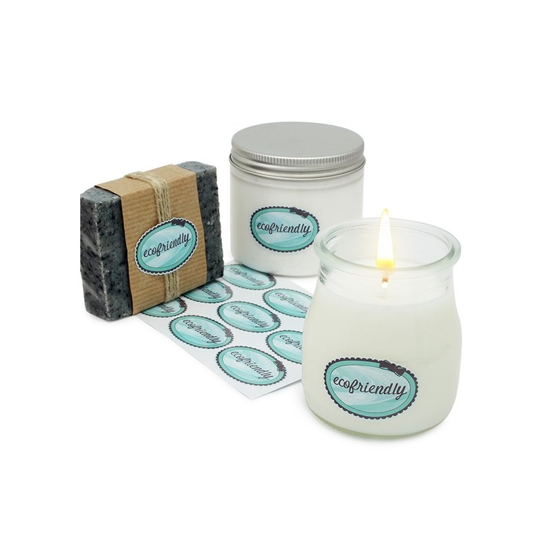 Packaging Velas, Adesivos "Vela Natural"