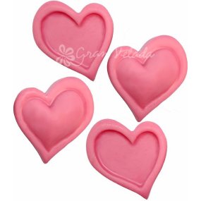 Moule en silicone 4 cœurs bandes dessinées Moule en silicone 4 cœurs bandes dessinées