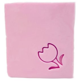 Mini Carimbo para sabonetes Tulipa com Folhas