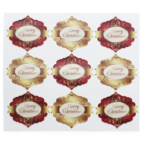 Adesivos merry x-mas gold