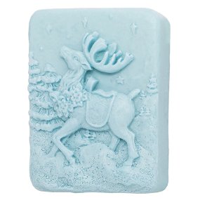 Molde Natal sabonete rena no bosque nevado