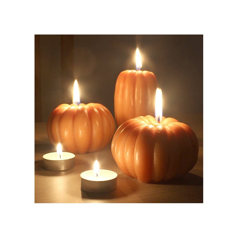Manualidades halloween, Molde para velas Abóbora de Outono.
