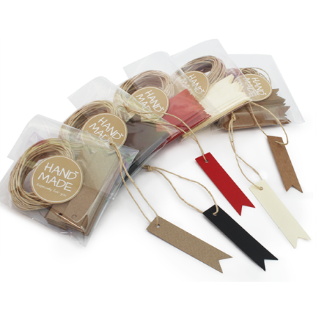 Etiquetas Packaging, Kraft con Cordón.