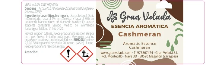 Accede a la etiqueta de Essence aromatique cashmeran / 50 ml