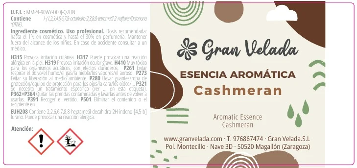 Accede a la etiqueta de Essence aromatique cashmeran / 250 ml