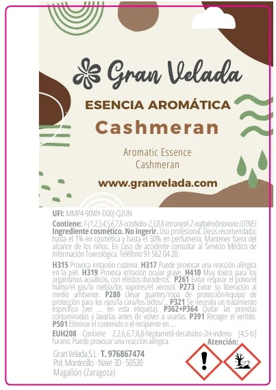 Accede a la etiqueta de Essence aromatique cashmeran / 1000 ml