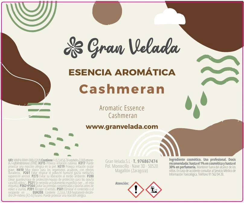 Accede a la etiqueta de Essence aromatique cashmeran / 5000 ml