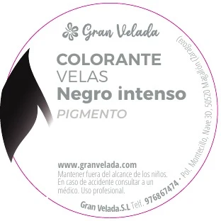 Accede a la etiqueta de Colorante velas negro intenso pigmento / 150 cc