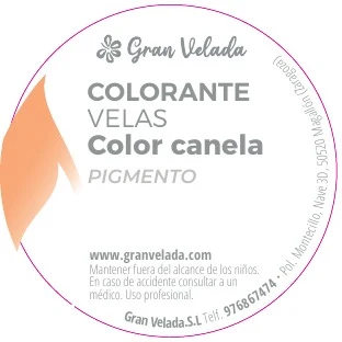 Accede a la etiqueta de Colorante velas color canela pigmento / 150 cc