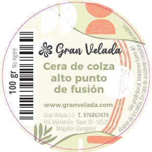 Accede a la etiqueta de Cera de colza alto punto de fusion / 100 gr
