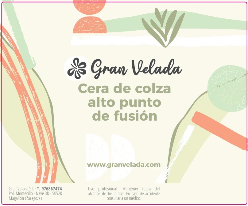 Accede a la etiqueta de Cera de colza alto punto de fusion por mayor / 20 kg