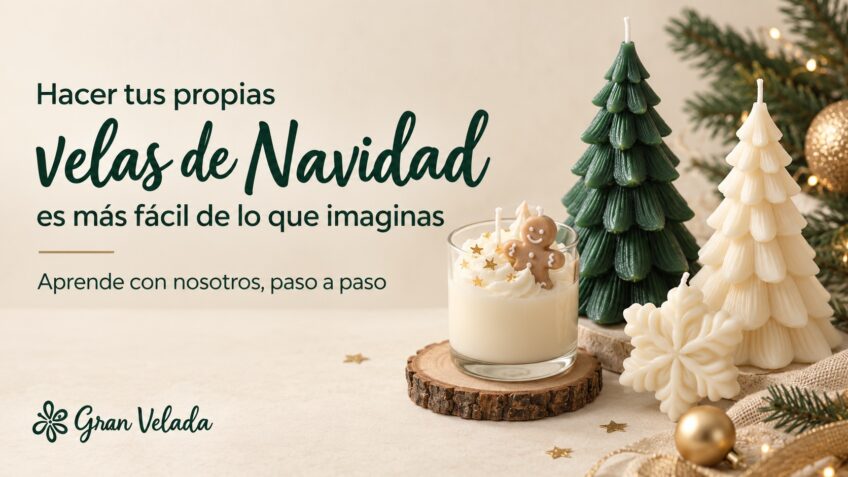 Velas navideñas de abeto, copo de nieve y chantilly: aprende a hacer tus propias velas paso a paso