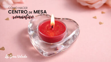 Centro de mesa decorativo elaborado con velas artesanales