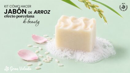 Jabón de arroz efecto porcelana elaborado con el kit K-Beauty de Gran Velada