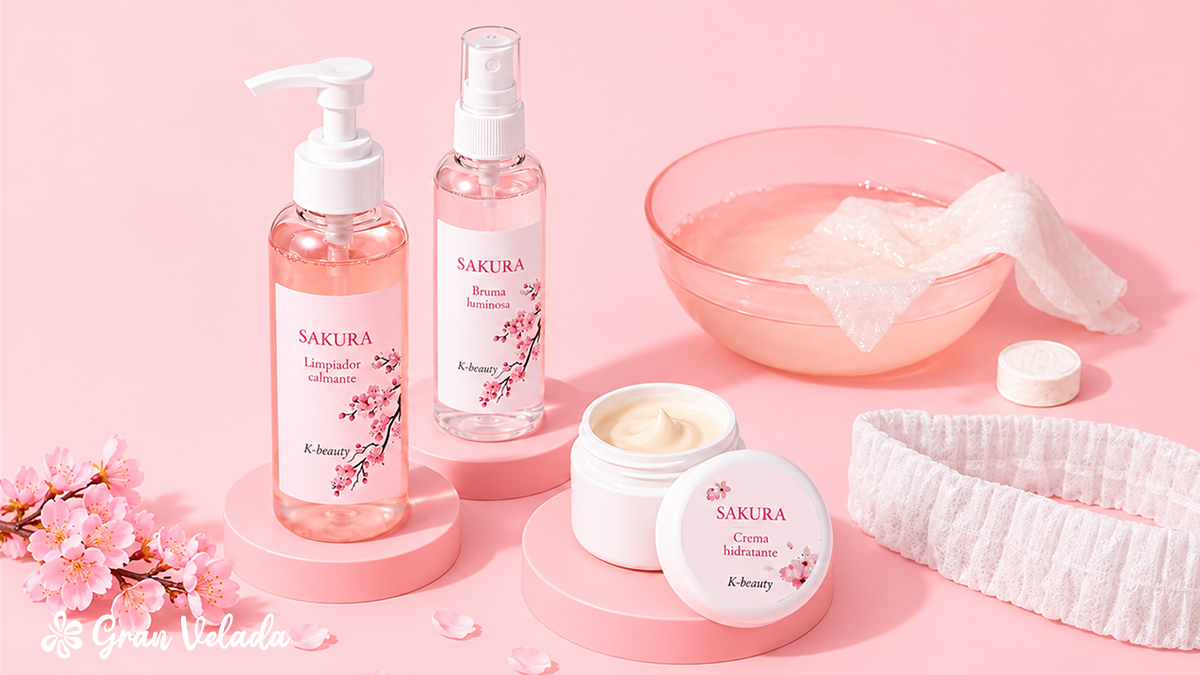 Presentación del kit de cosmética coreana Sakura