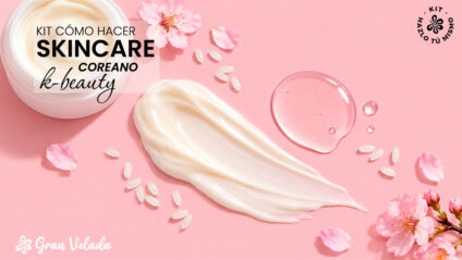 Kit Sakura para hacer skincare coreano: limpiador, bruma, crema y mascarilla facial