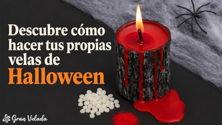 Descubre cómo hacer tus propias velas de Halloween: vela negra con interior rojo