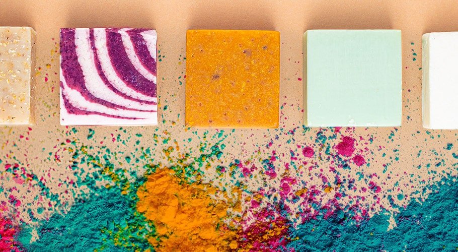 Colorants pour pigments en poudre de savon faits à la main