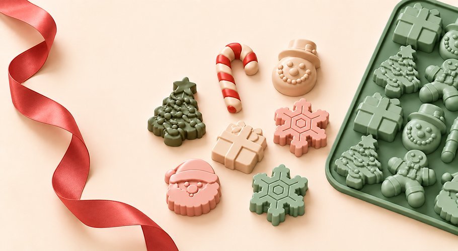 Moldes de figuras navideñas en silicona industrial