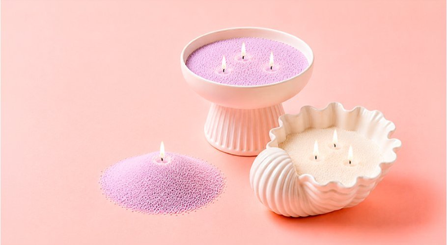 Cera perolada de cores para velas