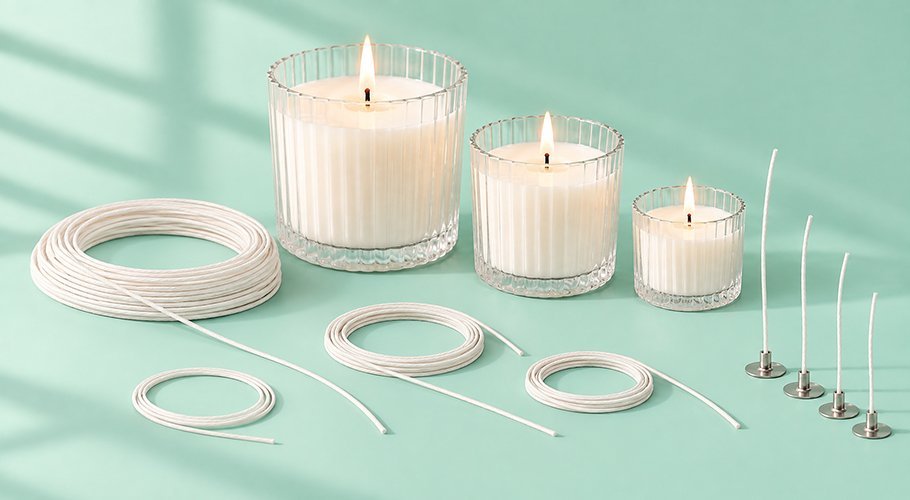 Mèches cirées pour bougies