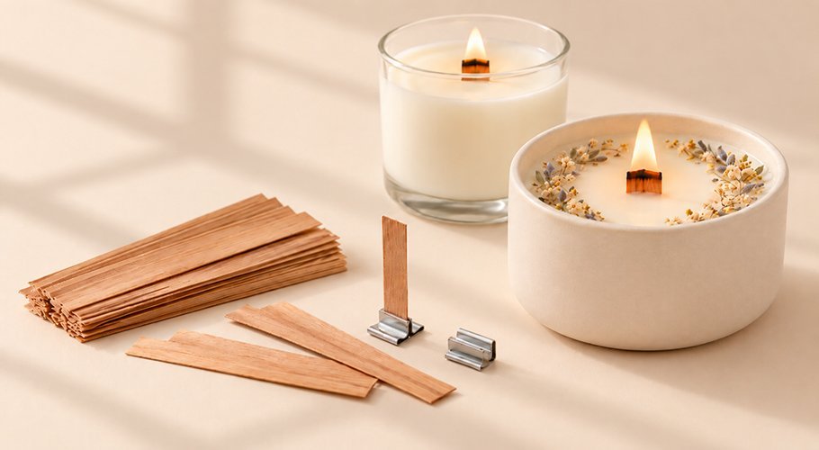 Pabilos de madera para velas