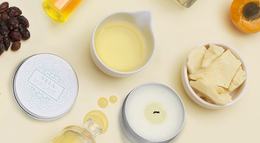 Huiles, beurres et cires pour bougies de massage DIY
