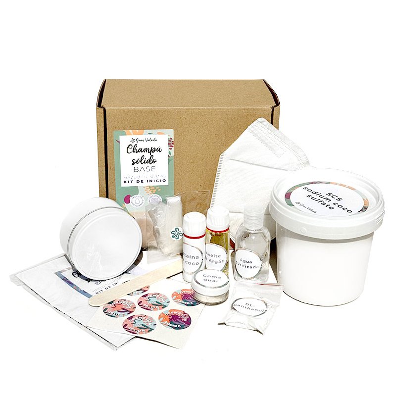 Kit fórmula champú sólido base. Materiales e instrucciones