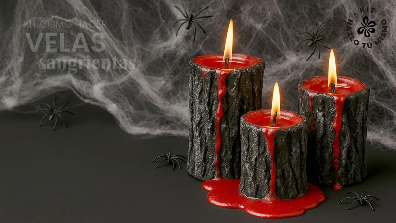 Kit como hacer velas sangrientas. Materiales e instrucciones