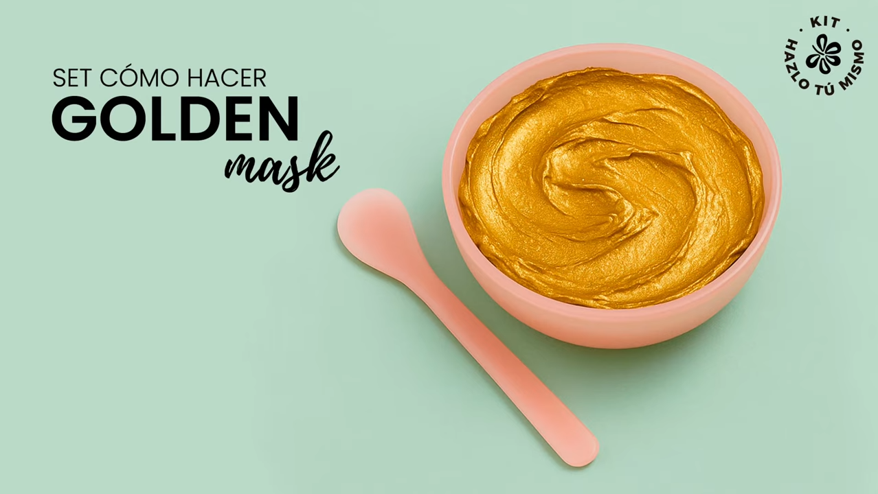 Set para hacer golden mask (mascarilla de oro facial)