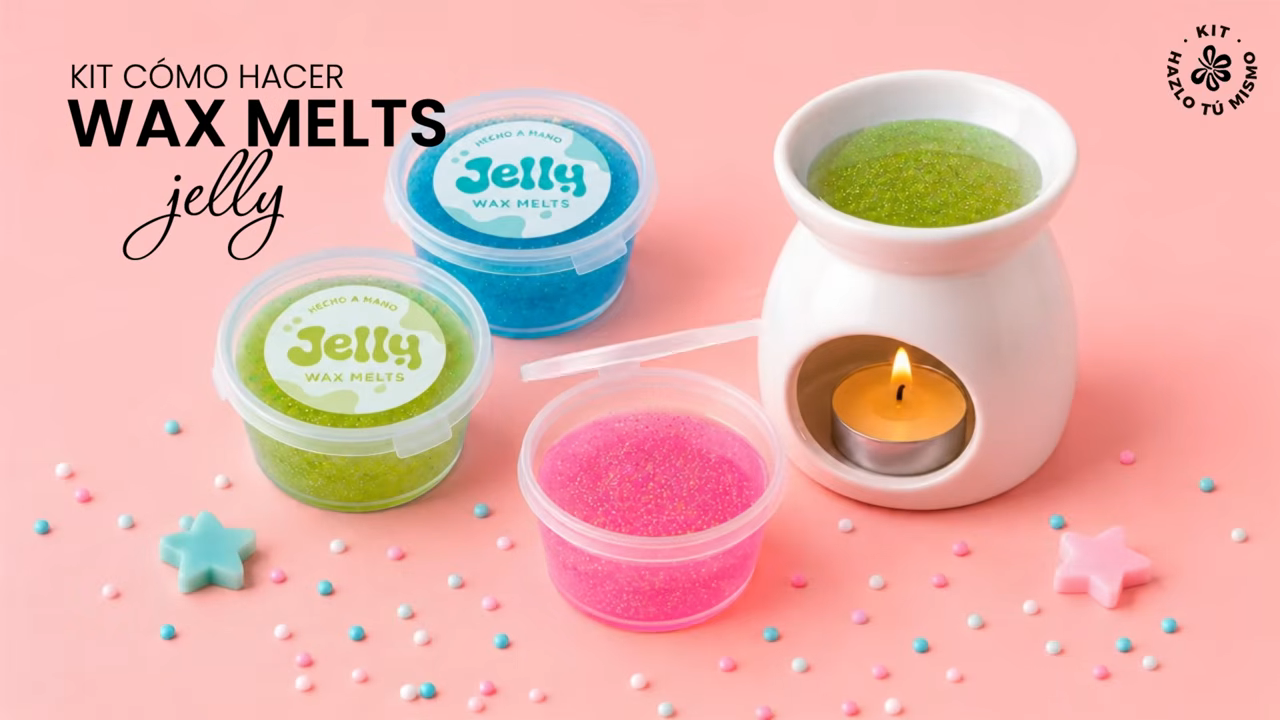 Vídeo de  Kit como hacer wax melts jelly. Materiales e instrucciones