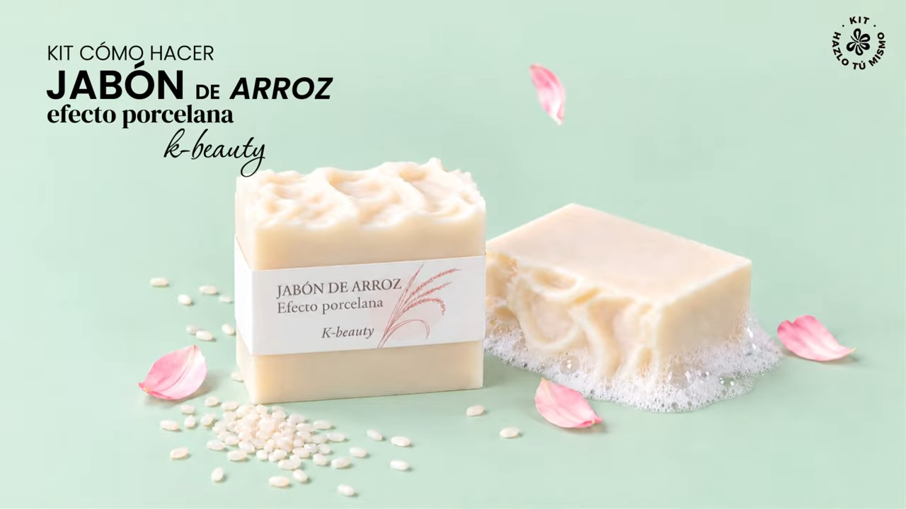 Vídeo de  Kit para hacer jabón de arroz efecto porcelana K-Beauty. Materiales e instrucciones