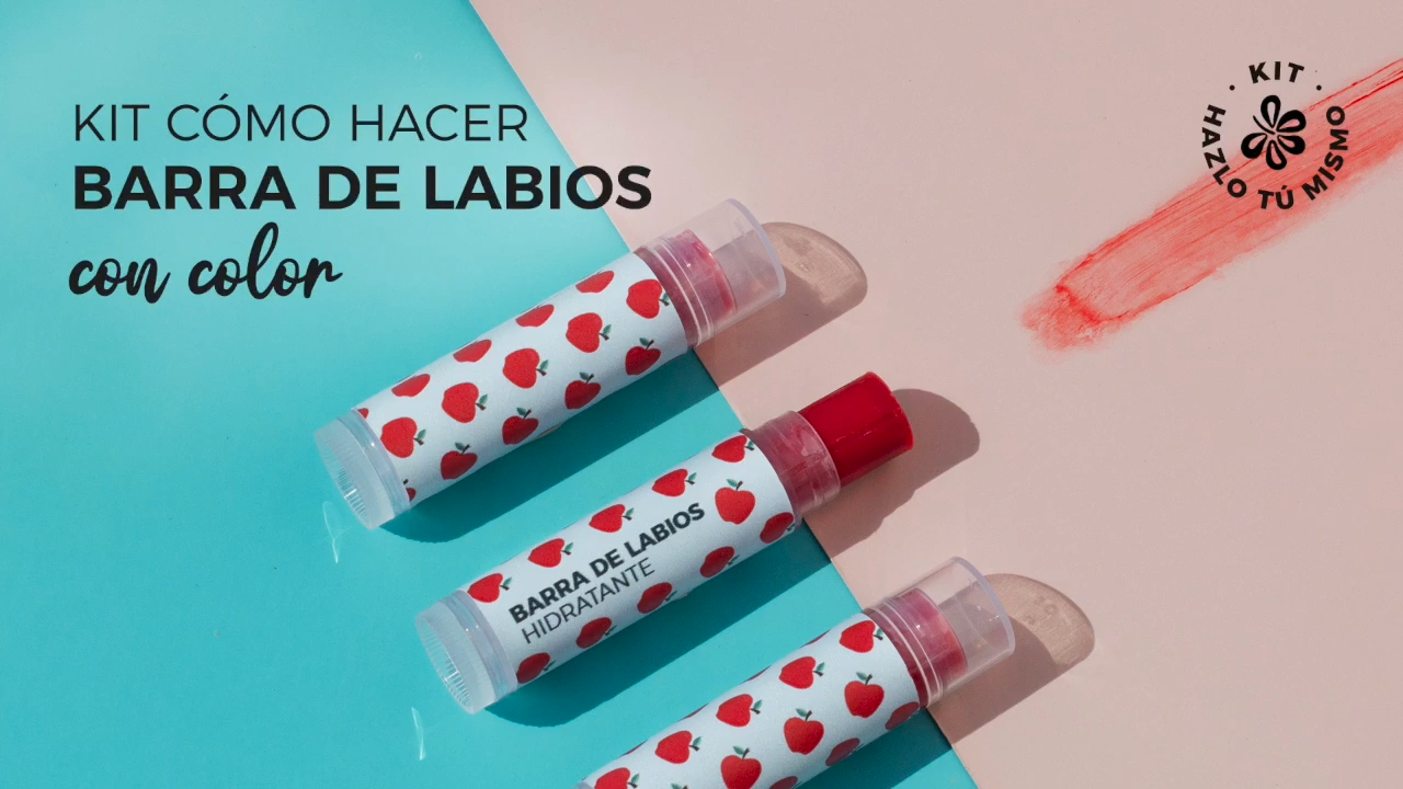 Kit como hacer barra de labios con color. Materiales e instrucciones